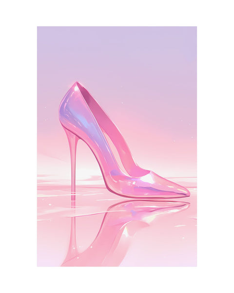 Aesthetic Pink High Heel Art Poster