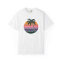 Palm Escapes - Retro Minimalist Palm Tree Sunset T-Shirt