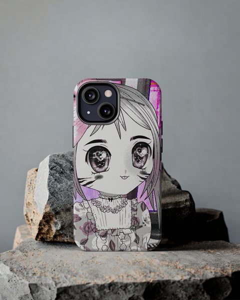 Manga Phone Case (Pink Heart Eyes)