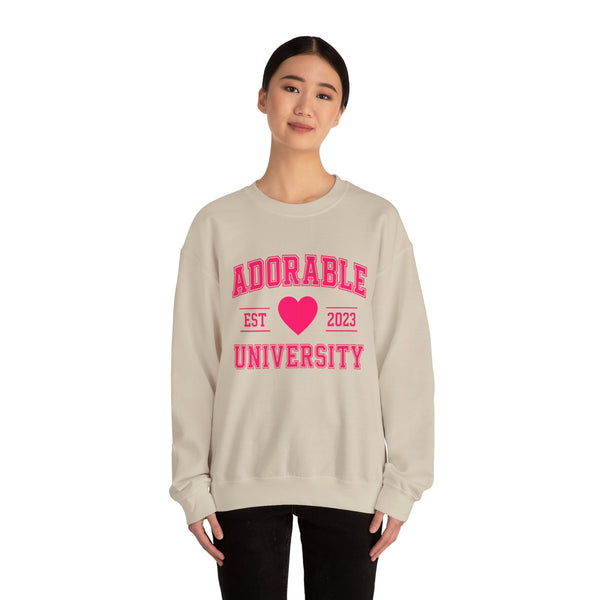 Adorable University School Spirit - Cute College Crewneck Sweatshirt
