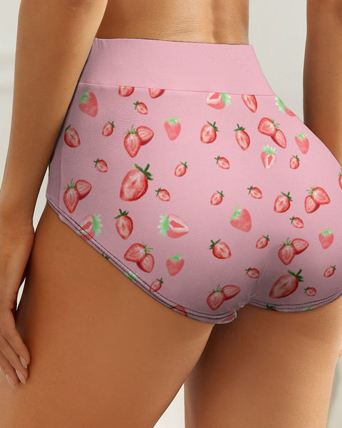 Strawberry Rain - Cute High Waist Panties