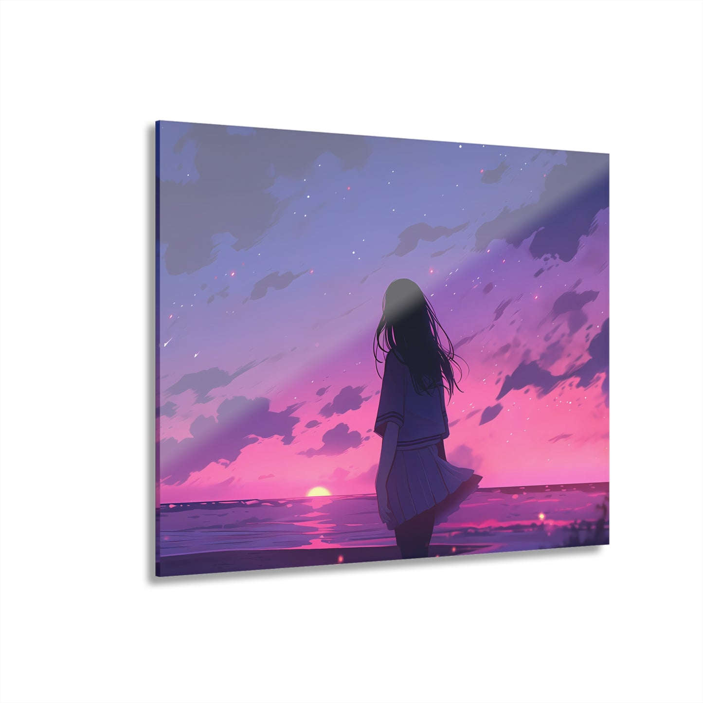 Before the Sun Sets - Anime Glass Painting