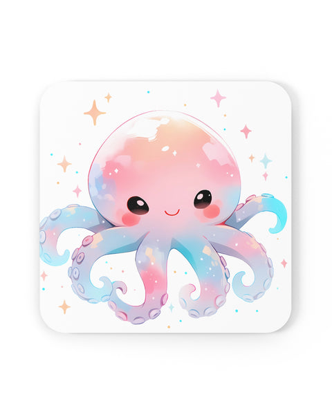 Alone Octopus - Pastel Aesthetic Coaster Set