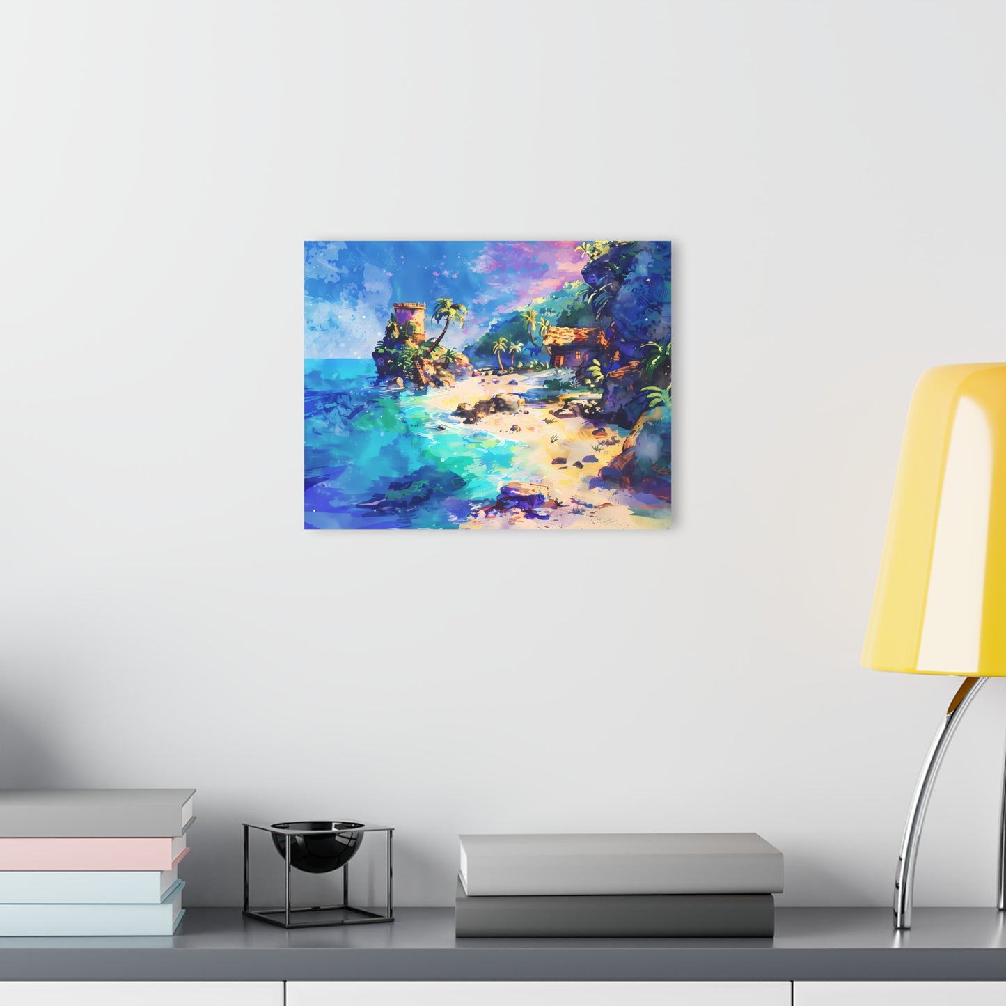 The Cove - Watercolor Glass Wall Art