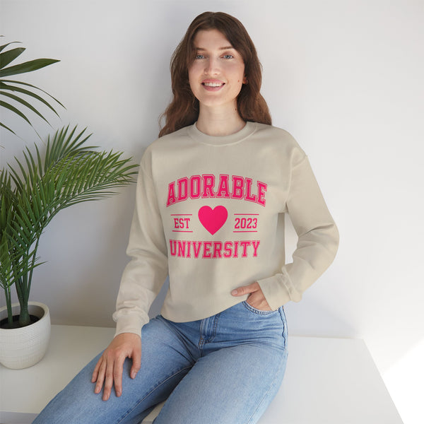 Adorable University School Spirit - Cute College Crewneck Sweatshirt