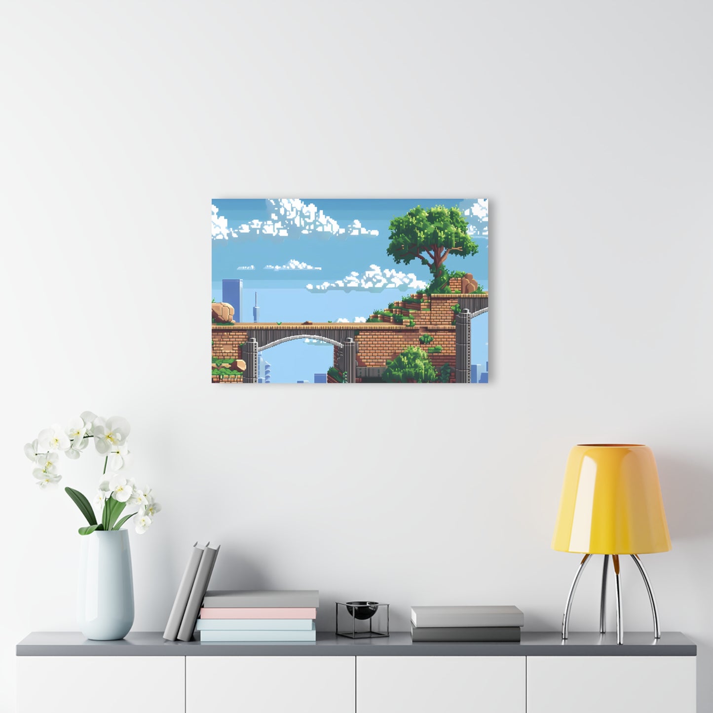 Oakland Ave. - 16-Bit Art Style Glass Painting