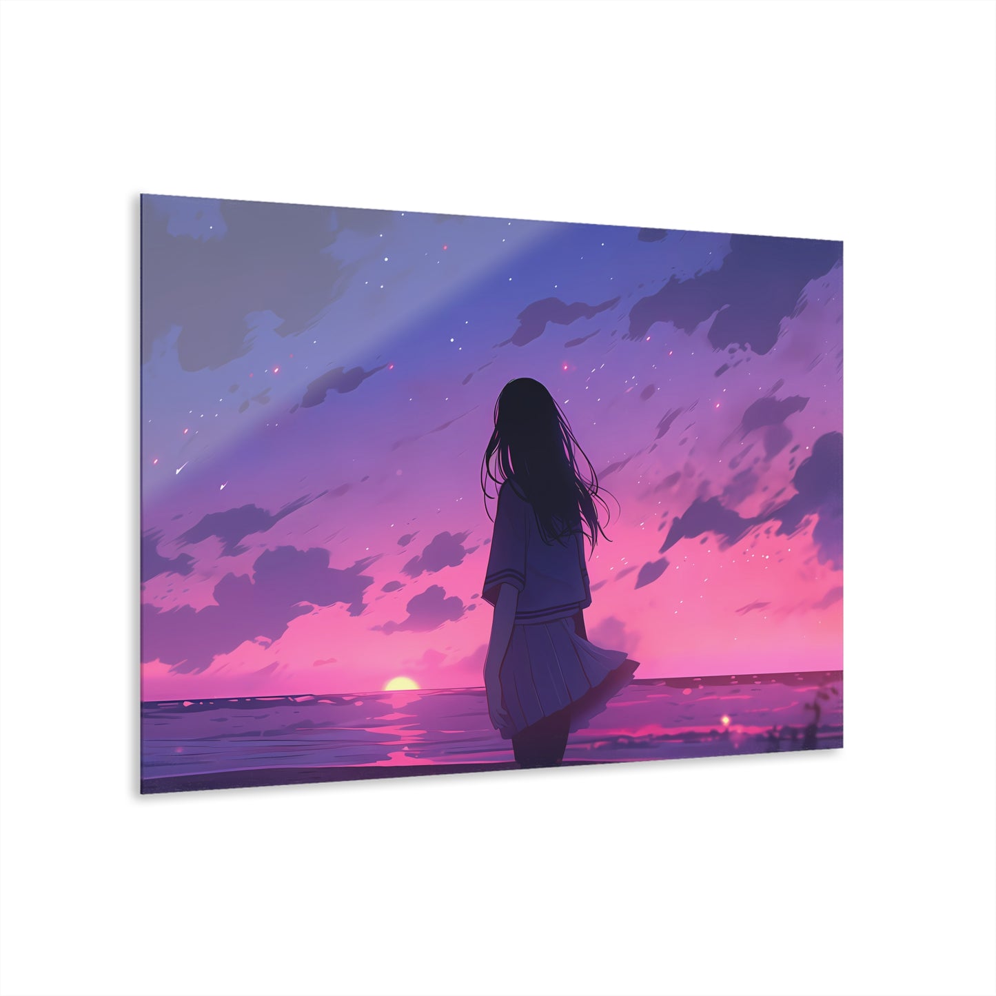 Before the Sun Sets - Anime Glass Painting