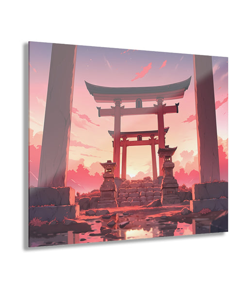 Torii Shrine Anime Glass Painting
