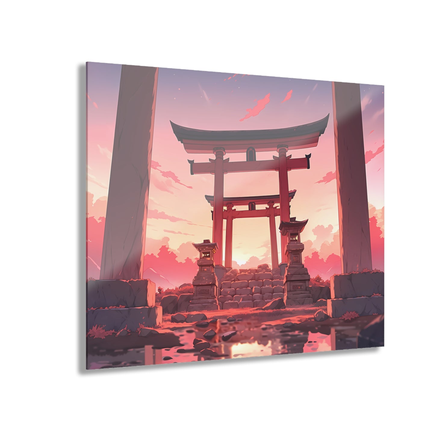 Torii Shrine Anime Glass Painting