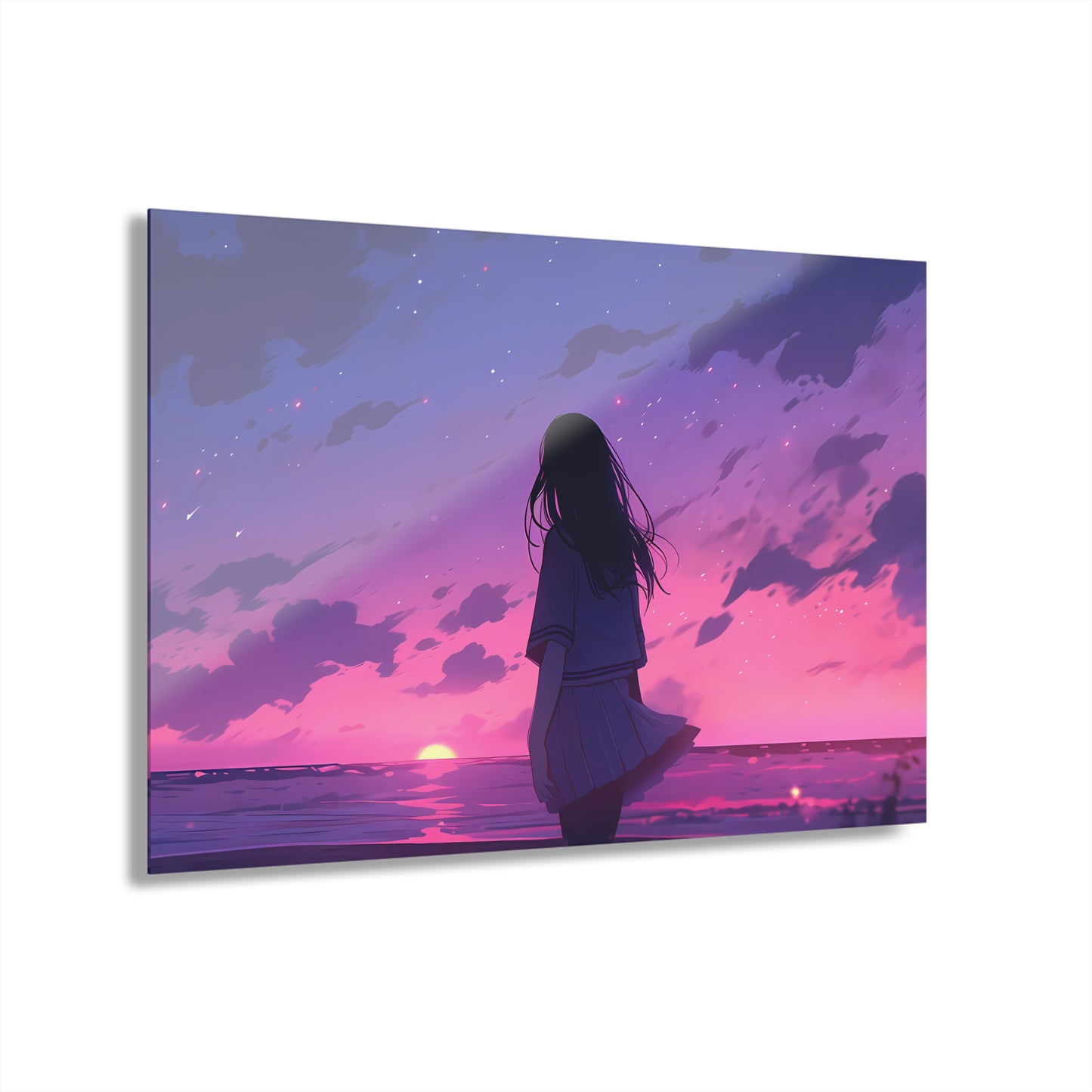 Before the Sun Sets - Anime Glass Painting