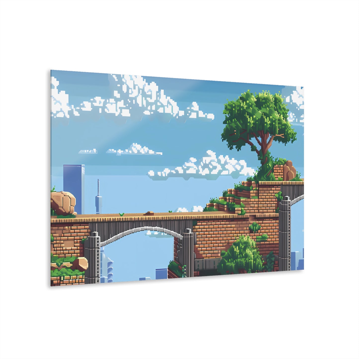 Oakland Ave. - 16-Bit Art Style Glass Painting