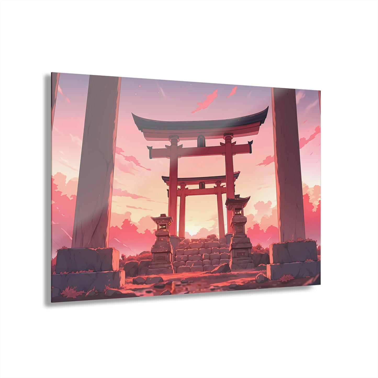 Torii Shrine Anime Glass Painting
