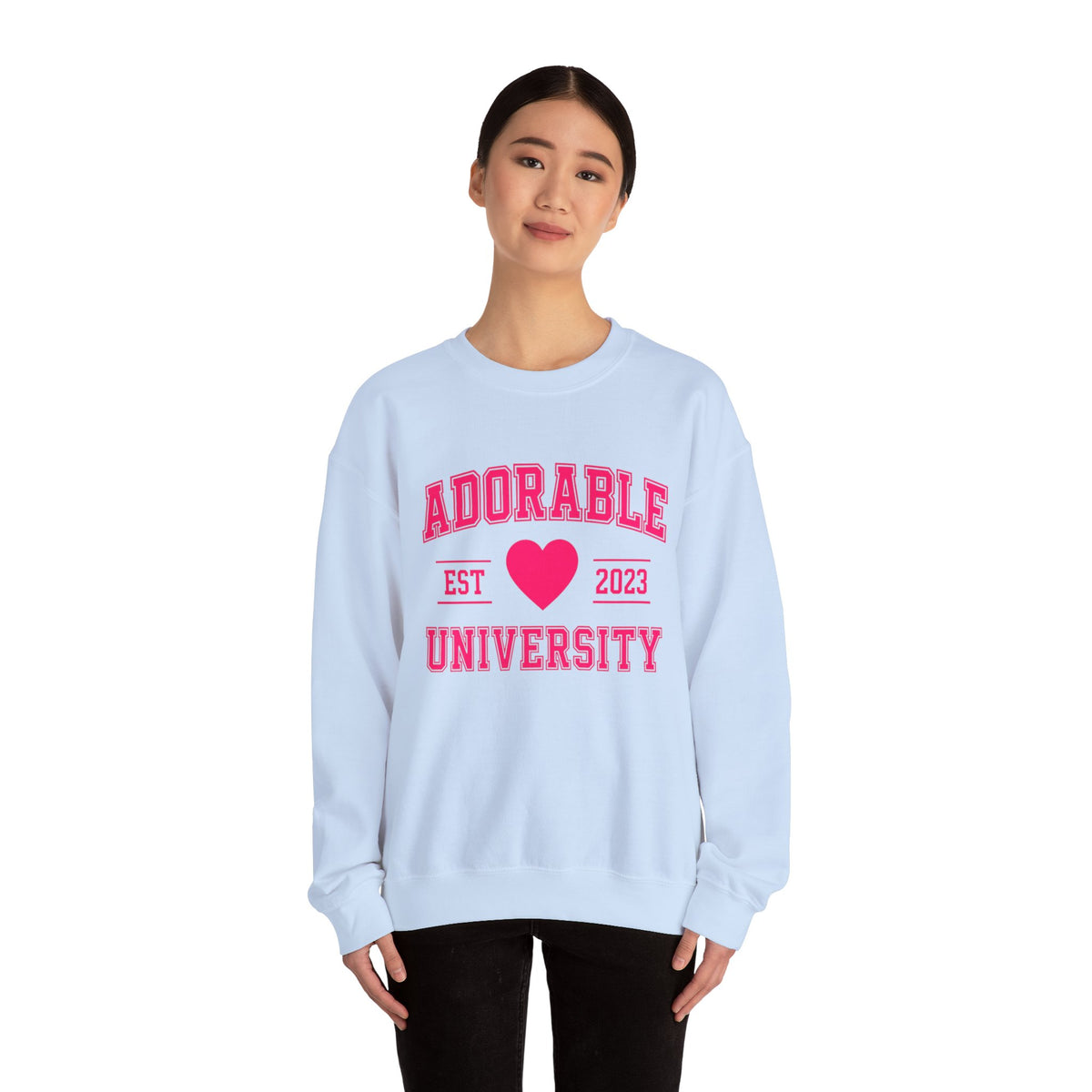 Adorable University School Spirit - Cute College Crewneck Sweatshirt