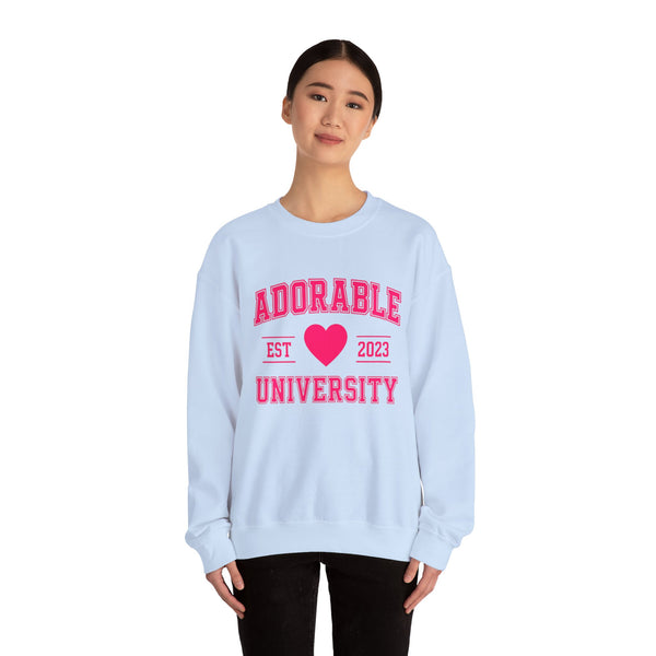 Adorable University School Spirit - Cute College Crewneck Sweatshirt
