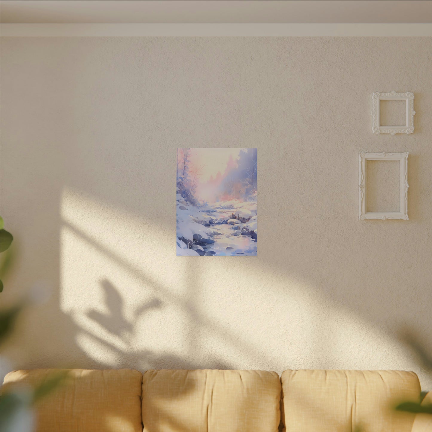 Silent Snowscape - Winter Anime Watercolor Poster