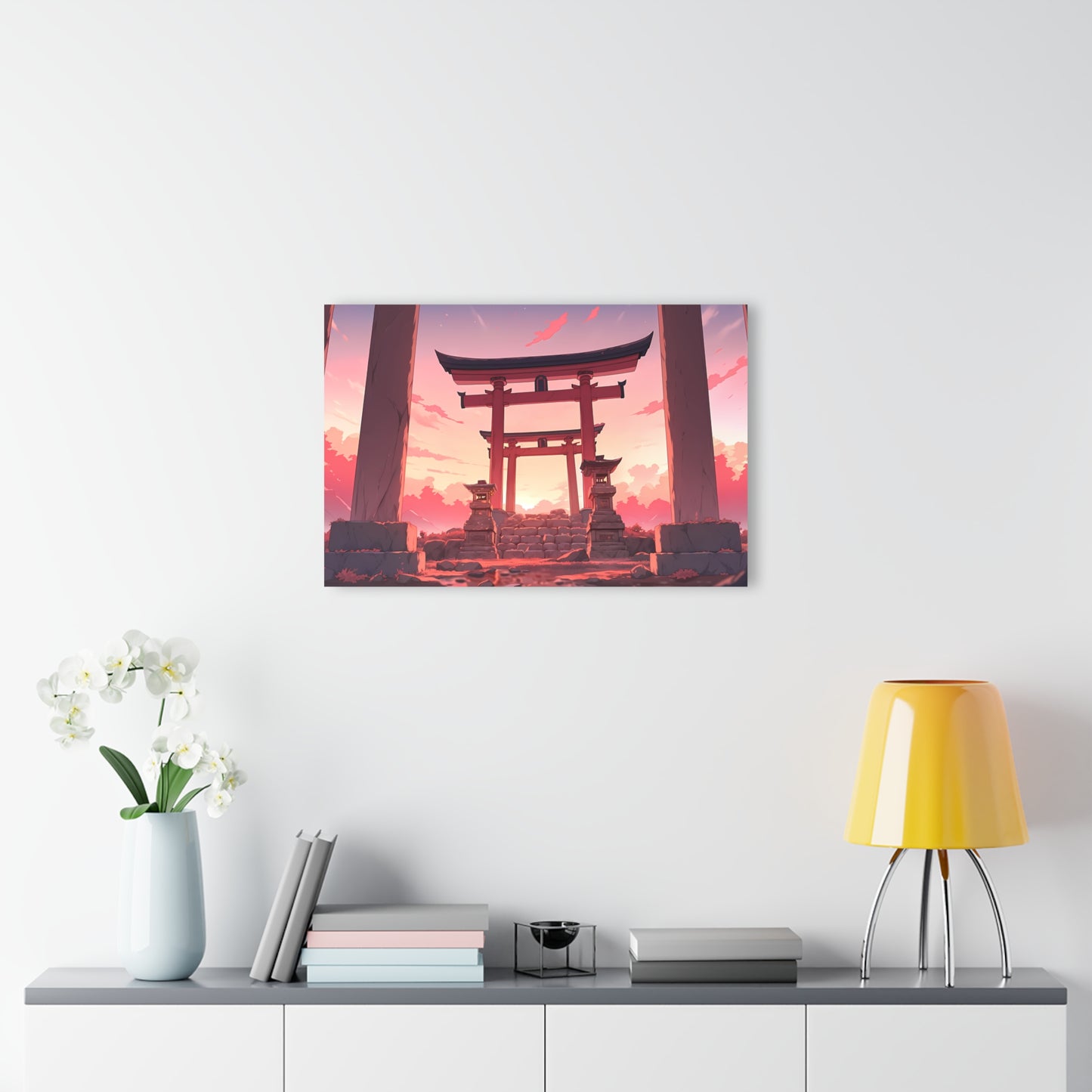 Torii Shrine Anime Glass Painting