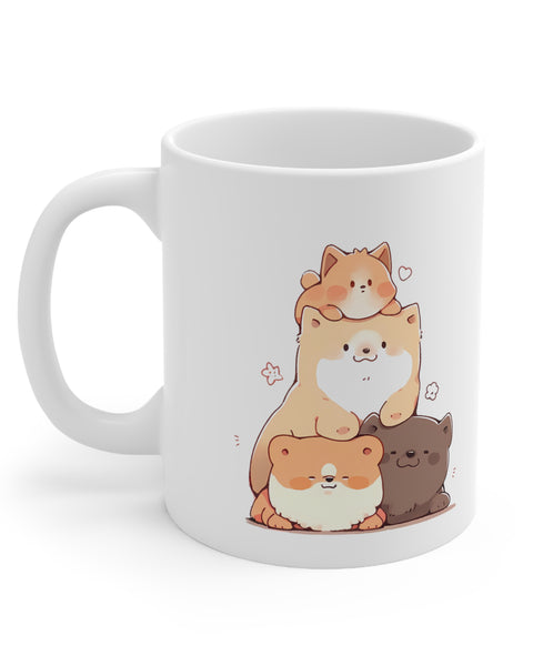 Dog Pile - Cute Anime Dog Mug