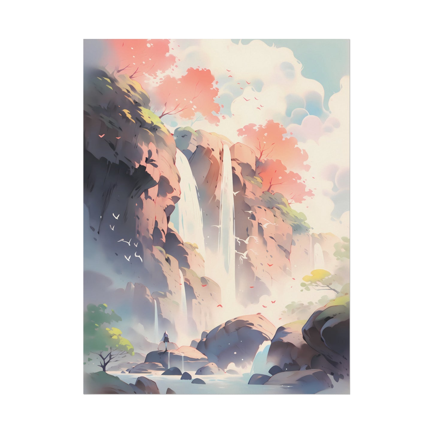 Sacred Space - Anime Watercolor Poster