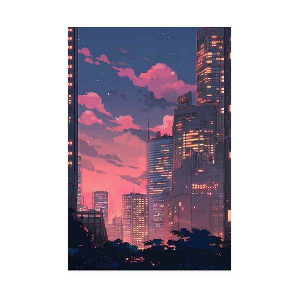 Aesthetic City Vibes - Retro Anime Poster