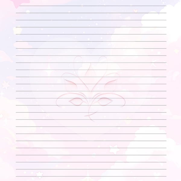Heartbeat Hues - Cute Printable Notebook Paper