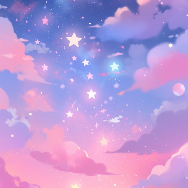 Starry Sunset Pink Gradient iPhone Wallpaper