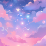 Starry Sunset Pink Gradient iPhone Wallpaper