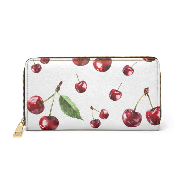 Cherry Wallet With Zipper