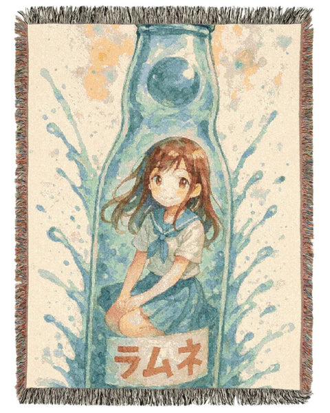 Cute Shoujo Ramune Girl Blanket