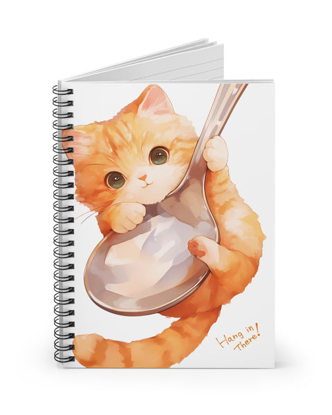Hang in There Cat Notebook Open