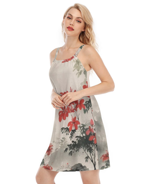 Red Lily - Ink Print Cami Dress