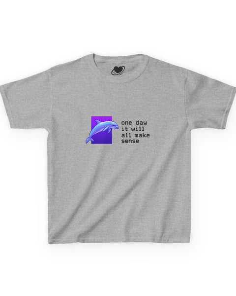 Message From The Future - Vaporwave Dolphin Baby Tee