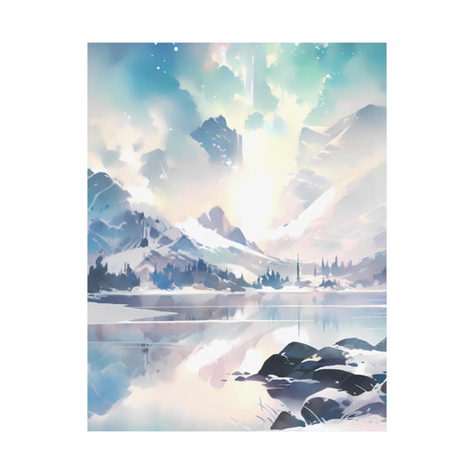 Glacial Aurora - Aesthetic Anime Poster