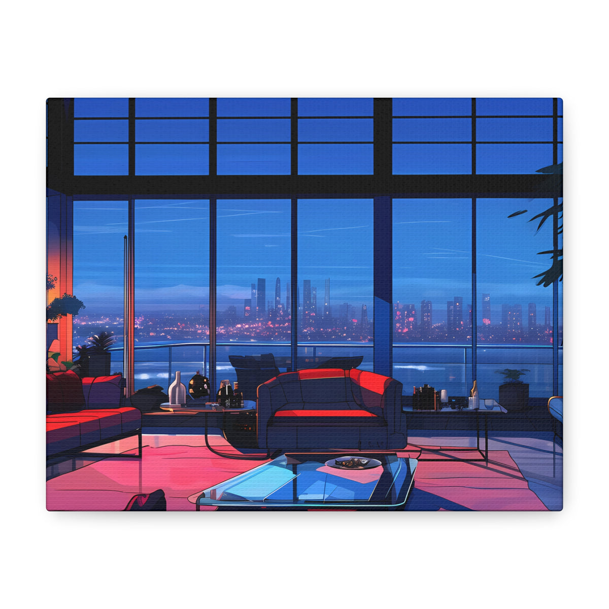 Diamond Nights - Retro Anime Canvas Print