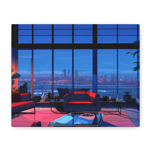 Diamond Nights - Retro Anime Canvas Print