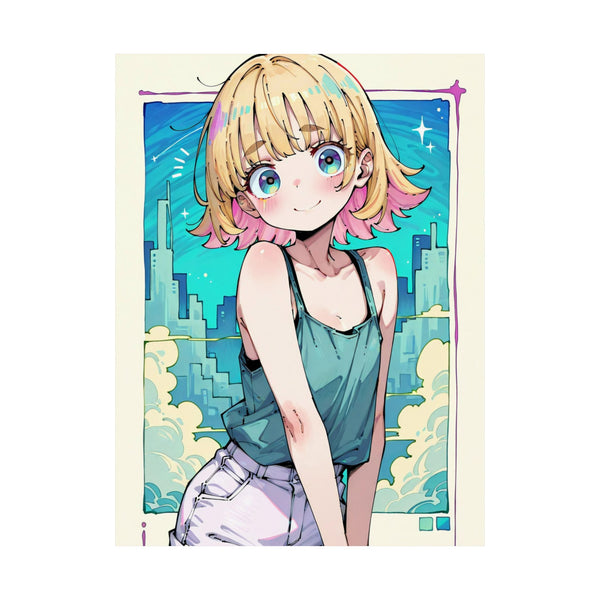 K.D. Night Magic - Cute Anime Girl Poster