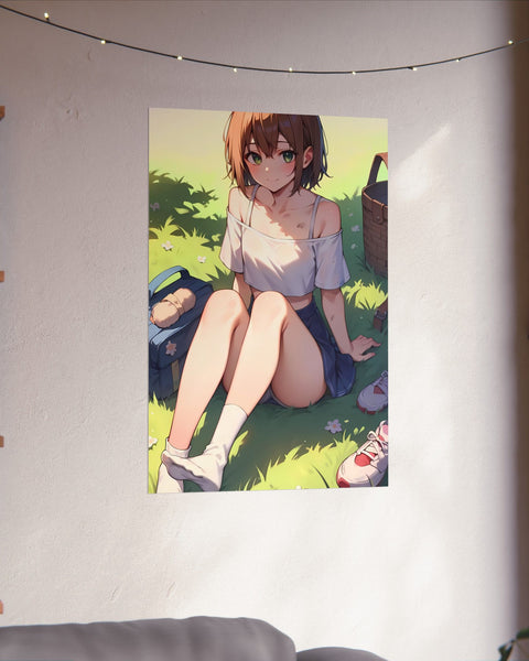 Picnic Lunch - Cute Anime Girl Poster