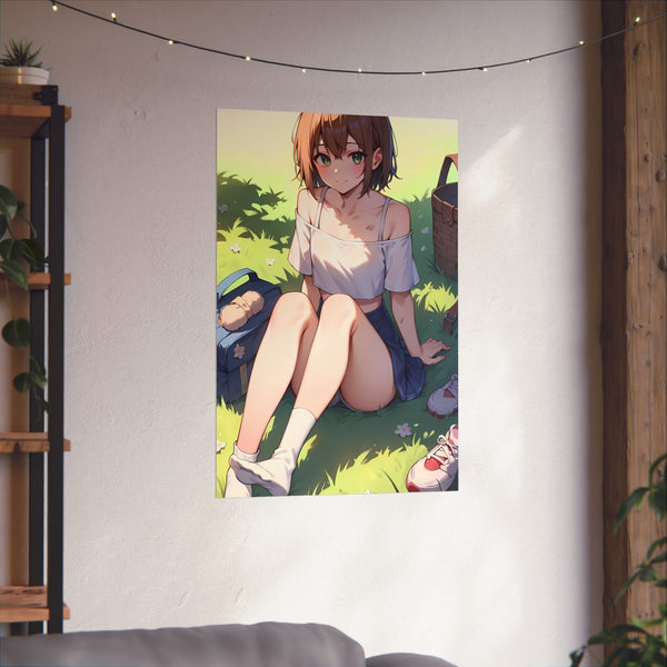 Picnic Lunch - Cute Anime Girl Poster