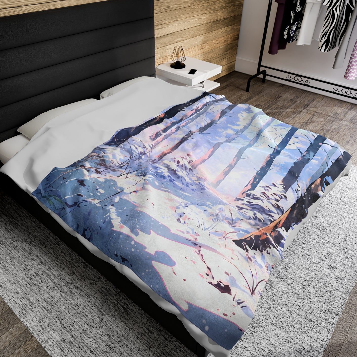 Snowpath - Plush Anime Throw Blanket