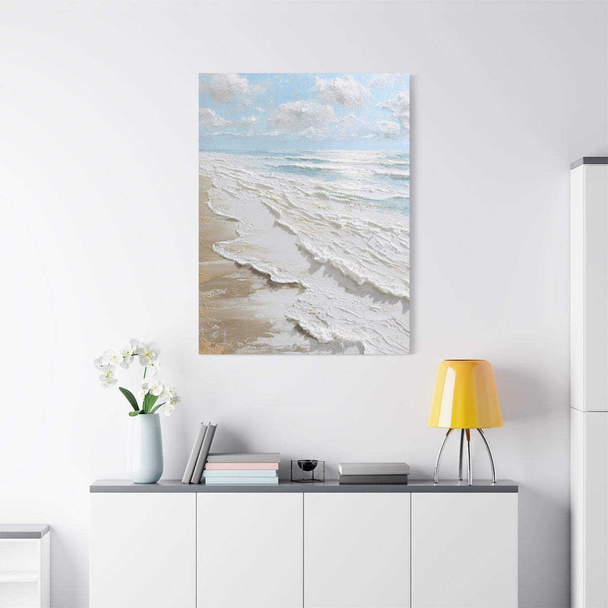 Coastal Bliss - White Beach Wall Art