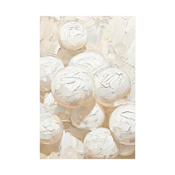 Silk Spheres - Abstract White Wall Art