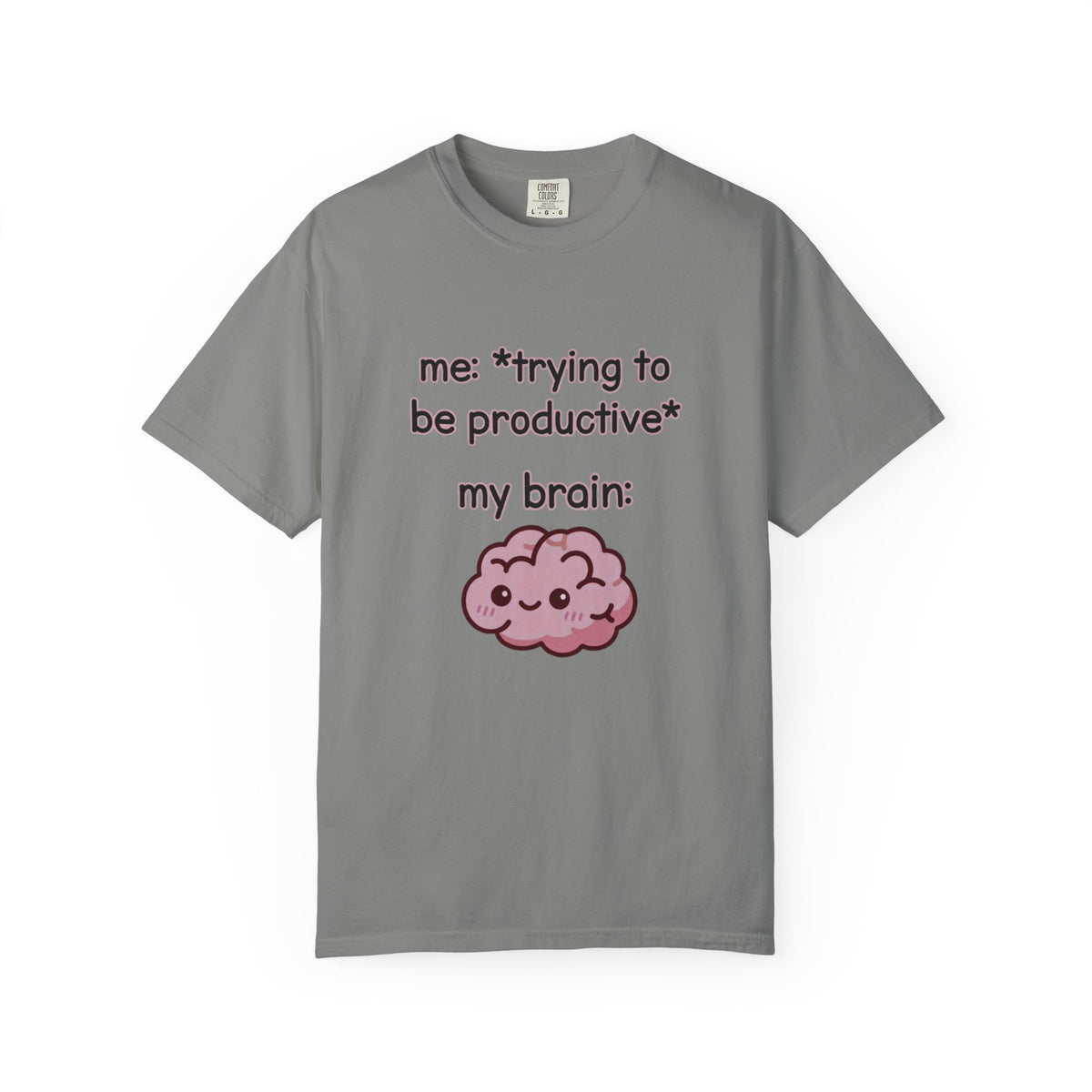 Trying to be Productive - Kawaii Brain Anime T-Shirt