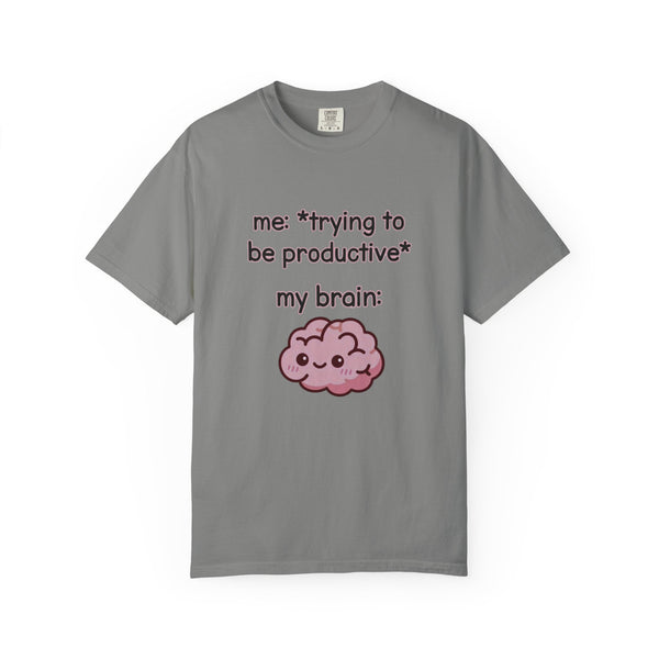 Trying to be Productive - Kawaii Brain Anime T-Shirt
