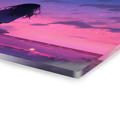 Before the Sun Sets - Anime Glass Painting