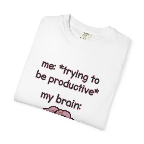 Trying to be Productive - Kawaii Brain Anime T-Shirt