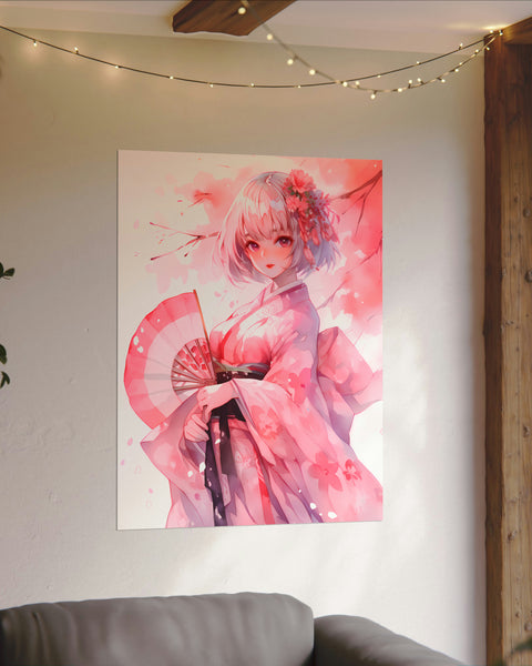 Blossom Festival - Watercolor Anime Poster