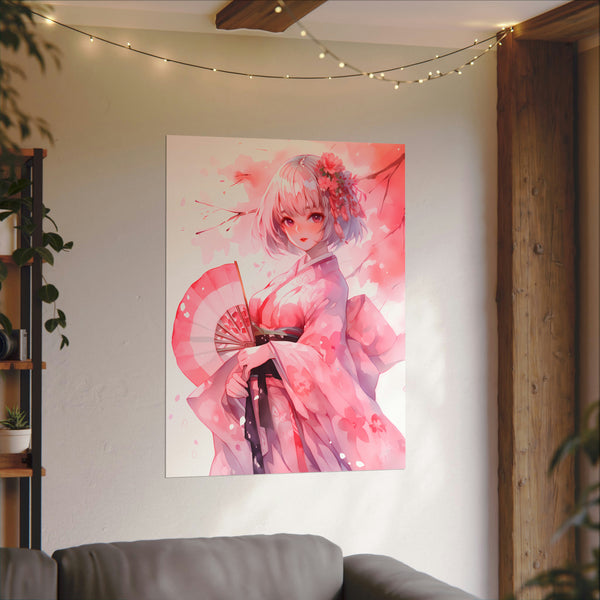 Blossom Festival - Watercolor Anime Poster