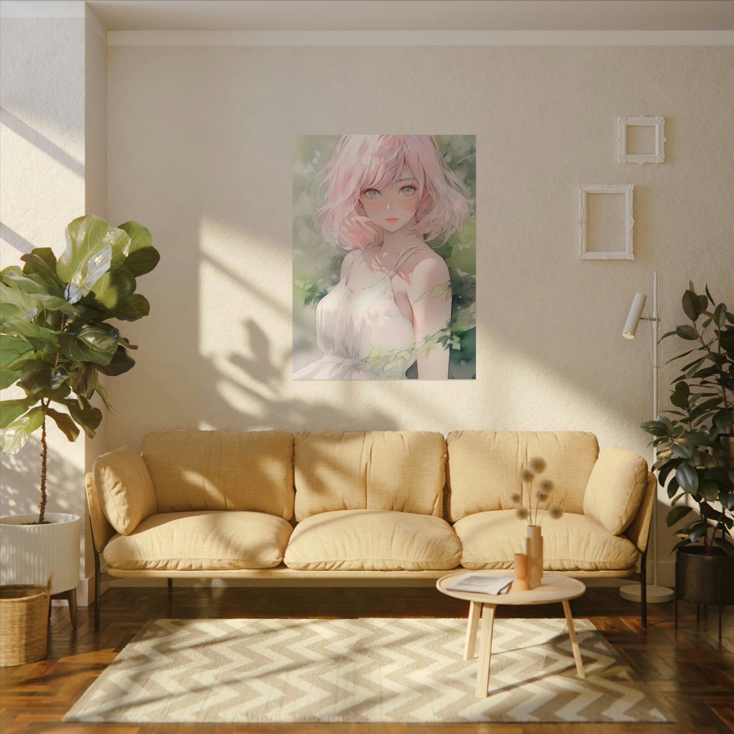 Spring Siren - Anime Girl Watercolor Poster