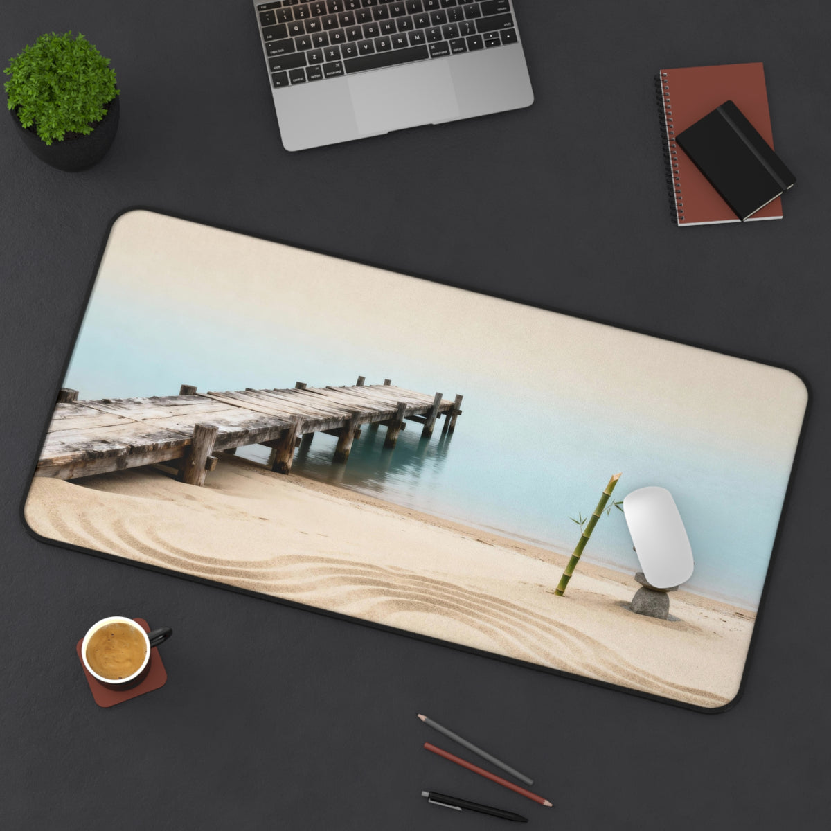 Zen Beach - Aesthetic Japanese Desk Mat