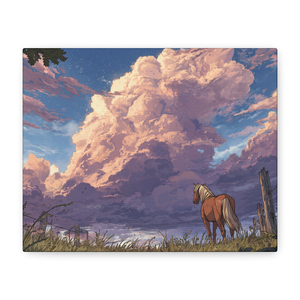 Freedom Longing - Anime Canvas Horse Print