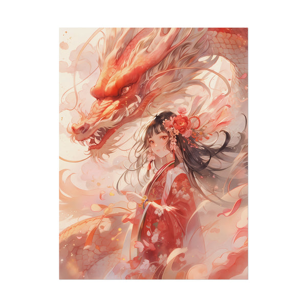 Year of the Dragon Watercolor Poster